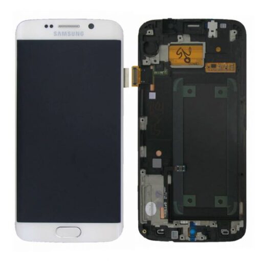 Samsung Galaxy S6 Edge (SM G925F) Skärm med LCD Display Original Vit