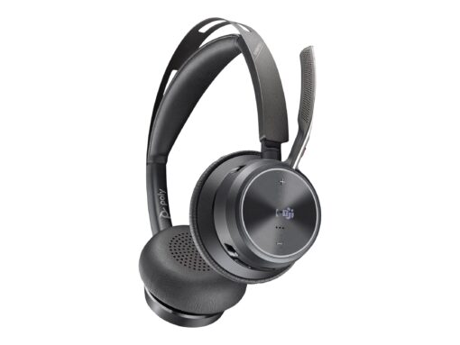 Poly Voyager Focus 2 M Trådløs Kabling Headset Sort