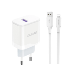 Dudao A20EUL Adapter 18Watt 1xUSB-A (1m USB-A to Lightning cable included)