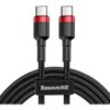 Baseus Cafule USB 2.0 USB Type C kabel 1m Sort Rød