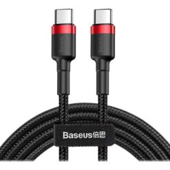 Baseus Cafule USB 2.0 USB Type C kabel 1m Sort Rød