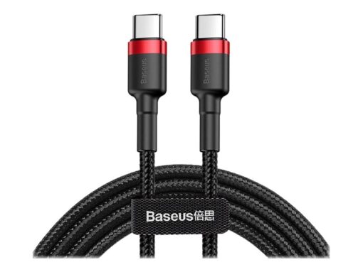Baseus Cafule USB 2.0 USB Type C kabel 1m Sort Rød