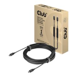 Club 3D USB 3.2 Gen 2 / DisplayPort 1.4 USB Type C kabel 5m Sort