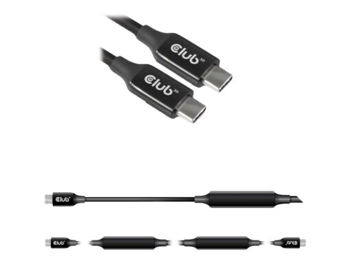 Club 3D USB 3.2 Gen 2 / DisplayPort 1.4 USB Type C kabel 5m Sort