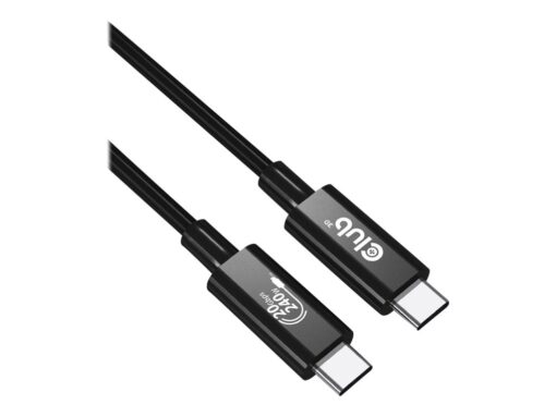 Club 3D USB4 Gen2x2 USB Type C kabel 2m Sort