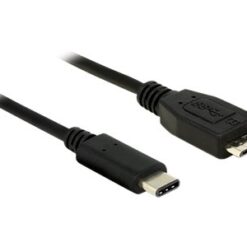 DeLOCK USB 3.1 USB Type C kabel 1m Sort