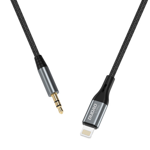 Dudao L11PRO 3.5mm Jack to Lightning cable 1m grå