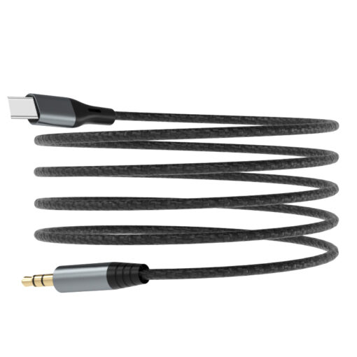 Dudao L11PROT 3.5mm Jack to USB C cable 1m grå