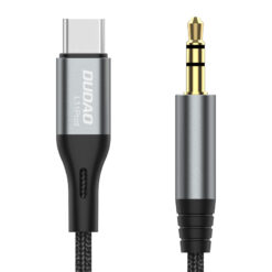 Dudao L11PROT 3.5mm Jack to USB C cable 1m grå
