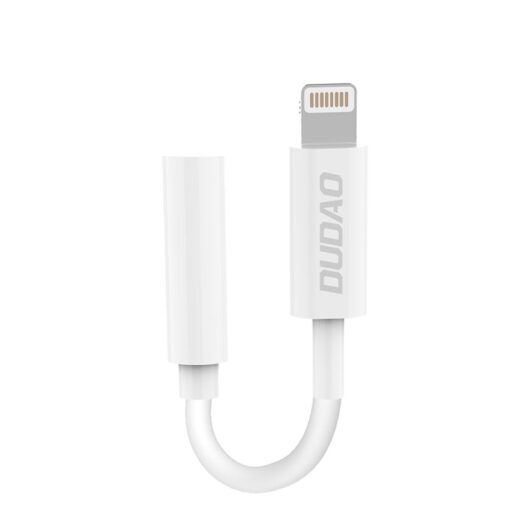 Dudao L16i Lightning to 3.5mm Jack adapter hvid