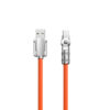 Dudao L24AC USB A to angled USB C cable 120W 1m 180° rotation orange