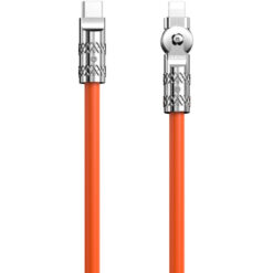 Dudao L24CL USB C to angled Lightning cable 30W 1m 180° rotation orange