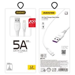 Dudao L2L USB A to Lightning cable 1m hvid