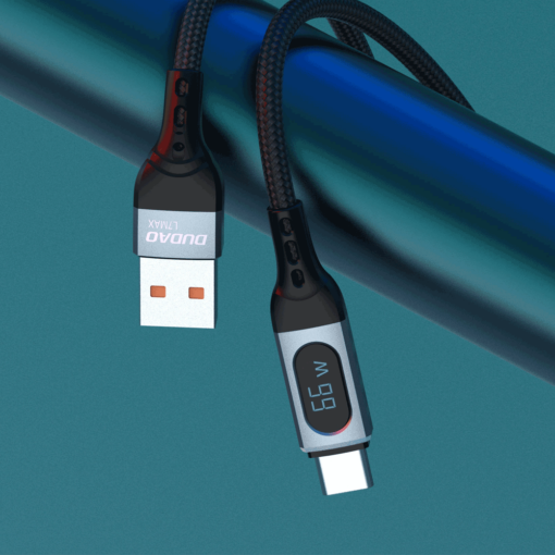 Dudao L7Max USB A to USB C cable 66W 1m sort