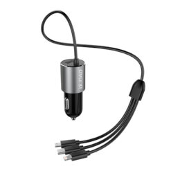 Dudao R5ProN car adapter 17Watt Lightning/USB C/USB Micro 1m