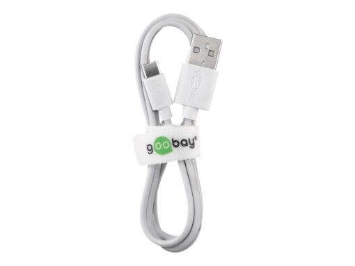 goobay USB 2.0 USB Type C kabel 1m Hvid