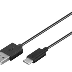 goobay USB 2.0 USB Type C kabel 1m Sort