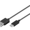 goobay USB 2.0 USB Type C kabel 1m Sort