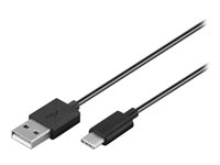 goobay USB 2.0 USB Type C kabel 1m Sort