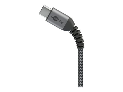 goobay USB 2.0 USB Type C kabel 2m Sort Sølv