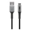 goobay USB 2.0 USB Type C kabel 2m Sort Sølv