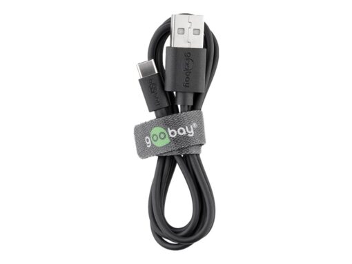 goobay USB 2.0 USB Type C kabel 50cm Sort