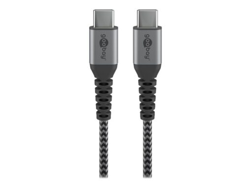 goobay USB 2.0 USB Type C kabel 50cm Sort Sølv