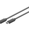 Goobay USB C kabel 1m Sort