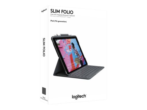 Logitech Slim Folio Tastatur og folio kasse Saks Trådløs Tysk