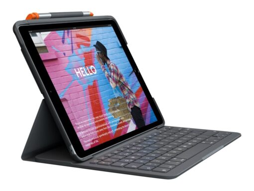 Logitech Slim Folio Tastatur og folio kasse Saks Trådløs Tysk