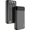 Dudao K6Pro+ black powerbank 20000mAh 10Watt 3xcables sort