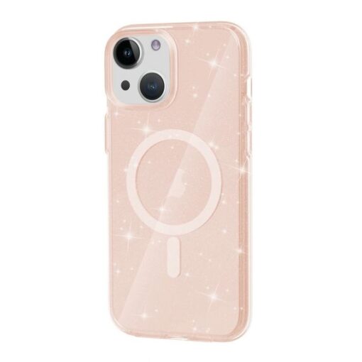 iPhone 15 Plus /14 Plus Mobilskal Glitter Magsafe Guld