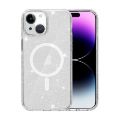 iPhone 15 Plus/14 Plus Mobilskal Glitter Magsafe Transparent