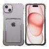 iPhone 15 Plus Stöttåligt Skal med Korthållare Svart