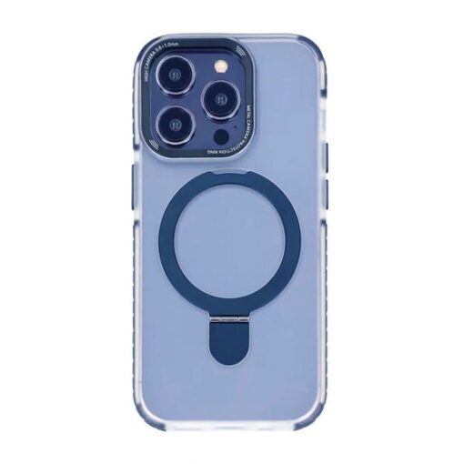 iPhone 15 Pro Max Mobilskal med Magsafe och Stativ Blå