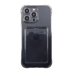 iPhone 15 Pro Max Stöttåligt Skal med Korthållare Transparent