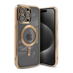 Luxury Mobilskal med Magsafe iPhone 15 Pro Guld