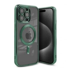 Luxury Mobilskal med Magsafe iPhone 15 Pro Max Militärgrön