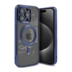 Luxury Mobilskal med Magsafe iPhone 15 Pro Mörkblå