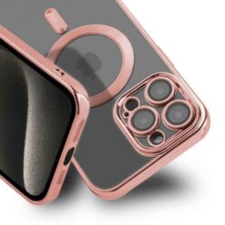 Luxury Mobilskal med Magsafe iPhone 15 Pro Rosa