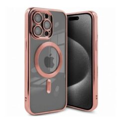 Luxury Mobilskal med Magsafe iPhone 15 Pro Rosa