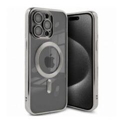 Luxury Mobilskal med Magsafe iPhone 15 Pro Silver