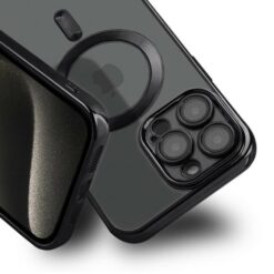 Luxury Mobilskal med Magsafe iPhone 15 Pro Svart