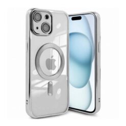 Luxury Mobilskal med Magsafe iPhone 15 Silver