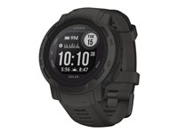 Garmin Instinct 2 Solar 45 mm Sort Sølv Sportsur