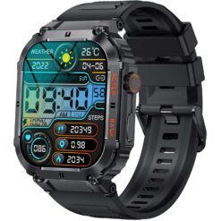 DENVER SWC-191B Bluetooth SmartWatch with heartrate, blood pressure and blood oxygen sensor & call function