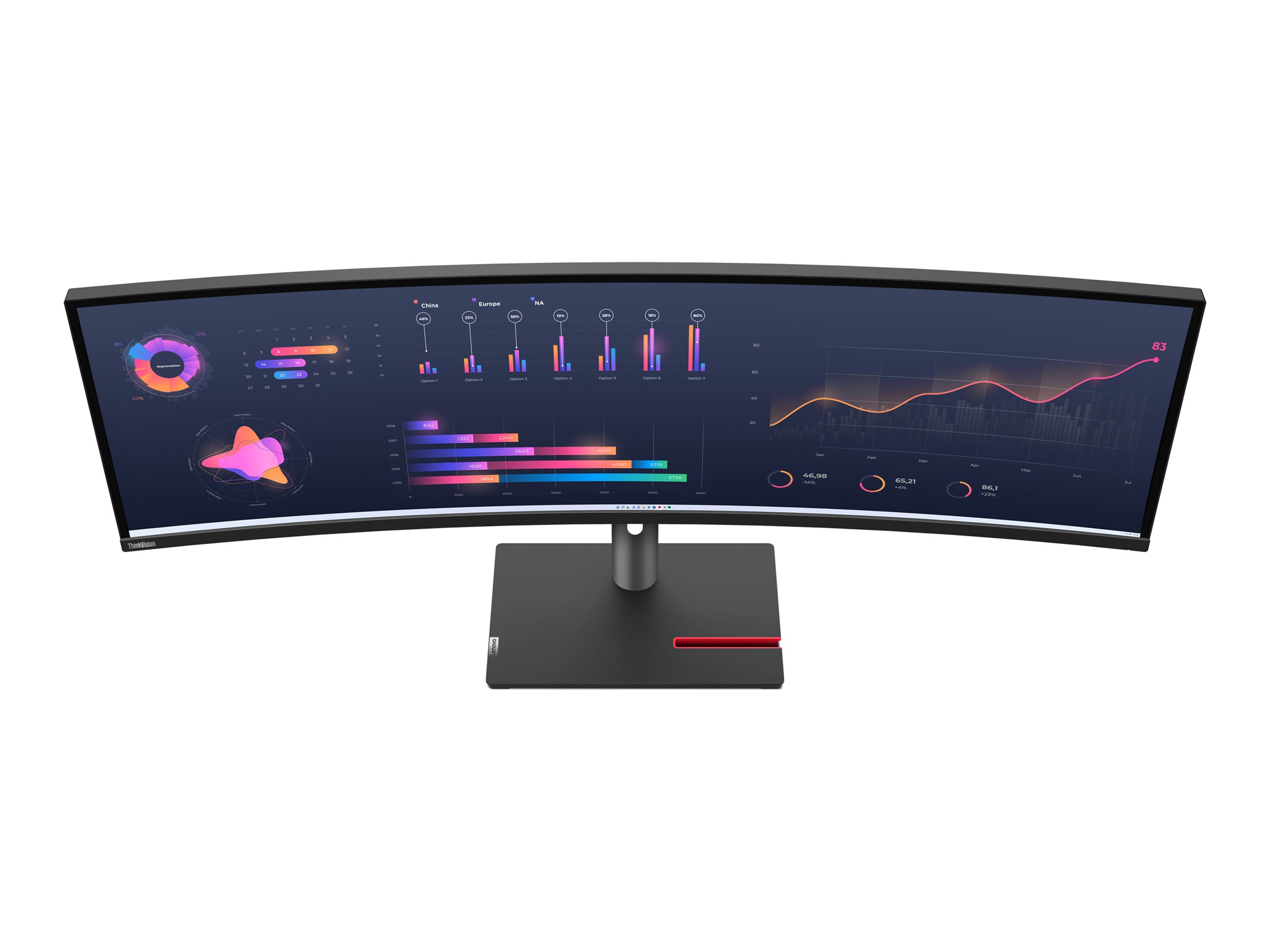 Lenovo ThinkVision P49w-30 49" IPS 5120 x 1440 (UltraWide) Thunderbolt 4 HDMI DisplayPort 60Hz