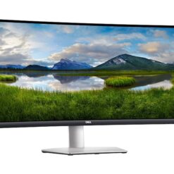 Dell S3423DWC 34-tums kurvad WQHD-skärm sedd snett framifrån