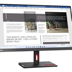 Lenovo ThinkVision S27i-30, baksida med anslutningar