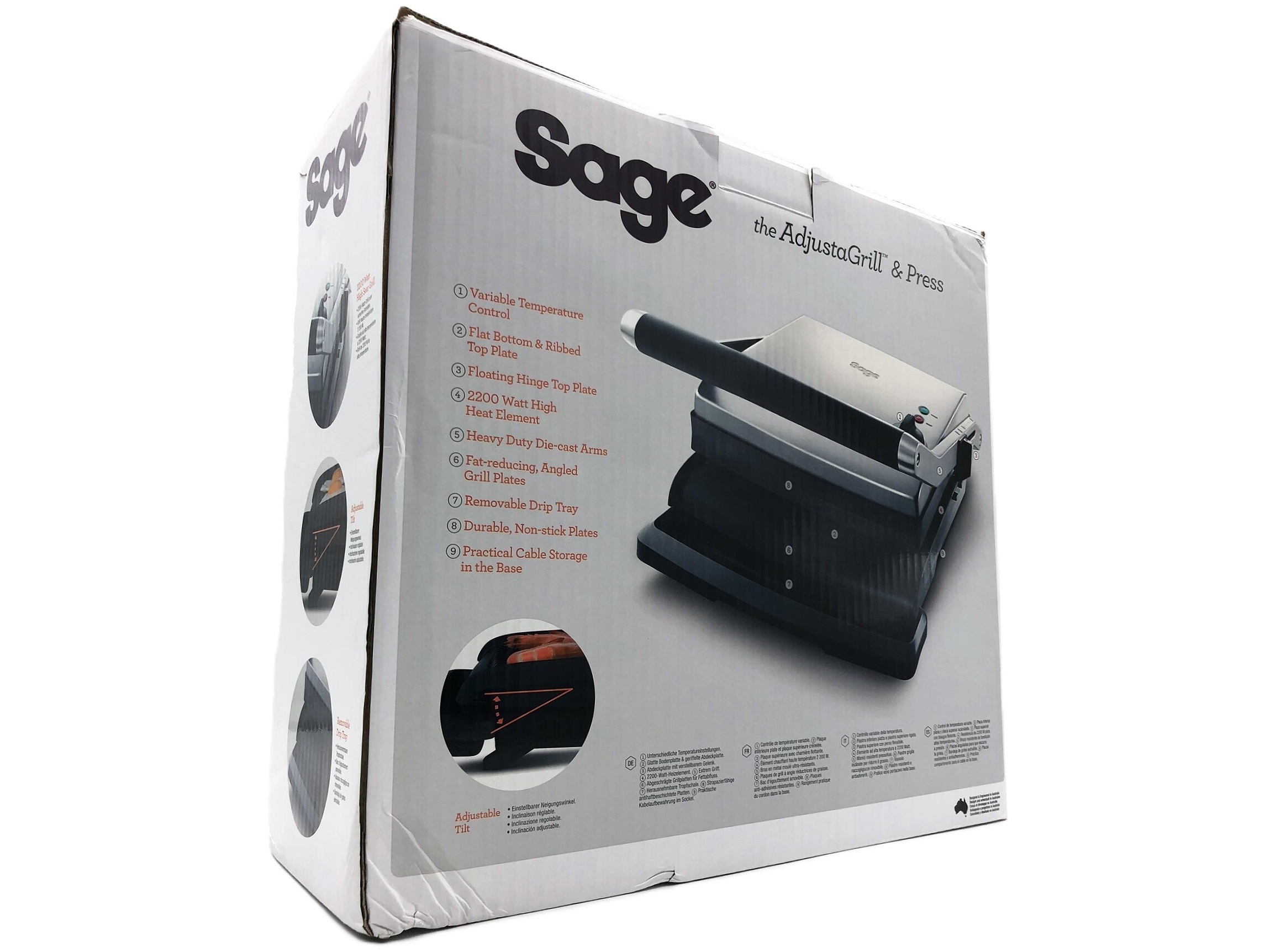 Sage The Adjusta Grill Grill 2200W Borstat rostfritt stål – bild 2